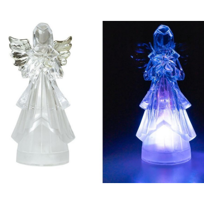 246958 OZDOBA ŚWIĄTECZNA FIGURKA ANIOŁEK ŚWIECĄCY LED 12CM