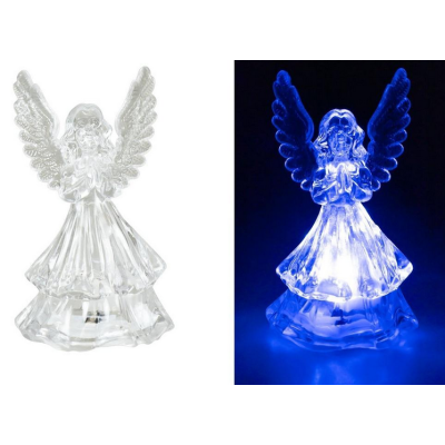 246941 OZDOBA ŚWIĄTECZNA FIGURKA ANIOŁEK ŚWIECĄCY LED 11CM