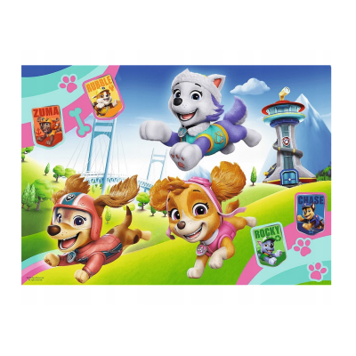 14835 TREFL PUZZLE GLITTER PSI PATROL BROKATOWE BŁYSZCZĄCE PSIAKI  100 EL