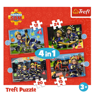 34632 TREFL PUZZLE 4w1 STRAŻAK SAM PRZYGODY