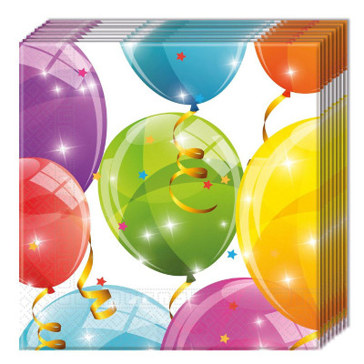 881507 SERWETKI URODZINOWE BALONY 20 SZTUK GODAN
