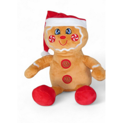 173478 MASKOTKA PLUSZAK CIASTECZKOWY LUDZIK PIERNIK 25CM RÓŻNE WZORY