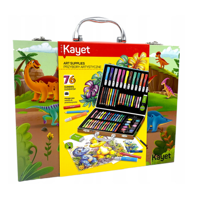 367635 ZESTAW ARTYSTYCZNY W WALIZCE RYSOWANIE 76 EL DINOZAURY KAYET