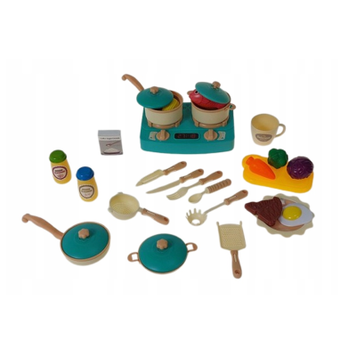 613553 KUCHENKA DLA DZIECI DO GOTOWANIA ZESTAW KUCHENNY GARNKI ADAR