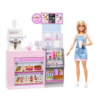 HXN94 BARBIE LALKA ZESTAW KAWIARNIA BARISTKA