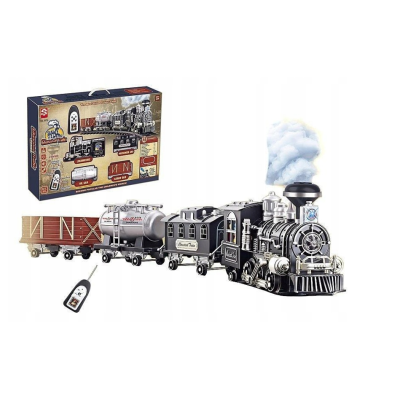 629660 LOKOMOTYWA KOLEJKA POCIĄG ZDALNIE STEROWANA FUNCKJA DYMU TORY