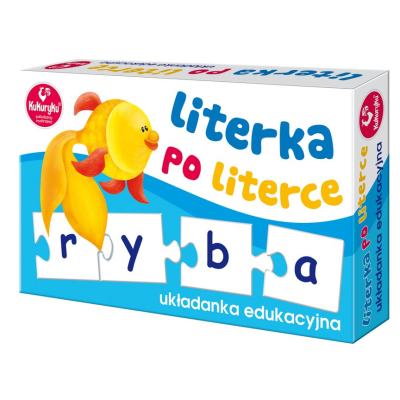 560390 GRA UKŁADANKA LITERKA PO LITERCE PUZZLE KUKURYKU