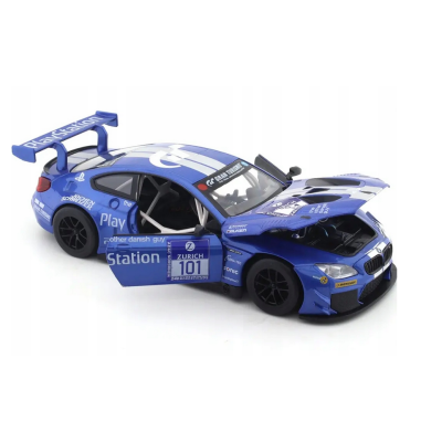 925303 MSZ SAMOCHÓD BMW M6 GT3 PLAYSTATION NIEBIESKI  MODEL 1:24