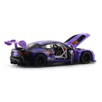 400751 MSZ SAMOCHÓD BMW M4 GT3 WASA FIOLETOWY MODEL 1:24