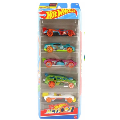 HTV45 HOT WHEELS POJAZDY 5 AUTEK ACTION RESORAKI