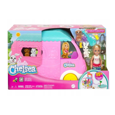 HNH90 BARBIE CHELSEA RÓŻOWY KAMPER + LALECZKA CHELSEA