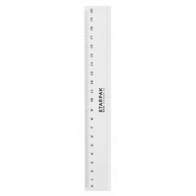 495126 LINIJKA SZKOLNA TRANSPARENTNA 20CM