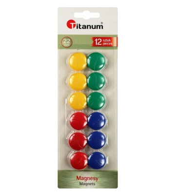 606216 MAGNESY DO TABLICY OKRĄGŁE MAGNES 12 SZTUK 22MM