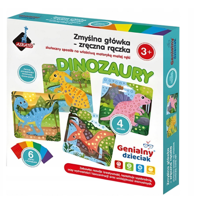122779 PIANKOWA WYKLEJANKA GENIALNY DZIECIAK ZRĘCZNA RĄCZKA DINOZAURY ASKATO
