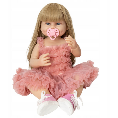 128849 LALKA BOBAS REALISTYCZNA DZIEWCZYNKA AKCESORIA 52CM ASKATO