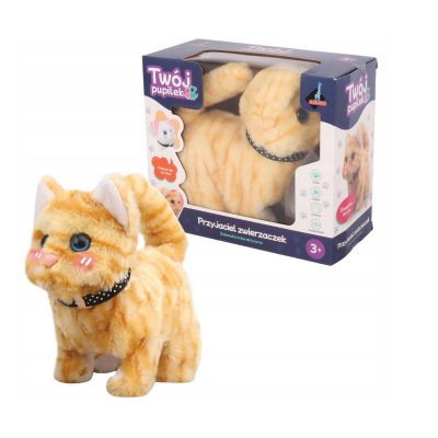 126104 INTERAKTYWNY KOT BRĄZOWY KOTEK CHODZĄCY ASKATO