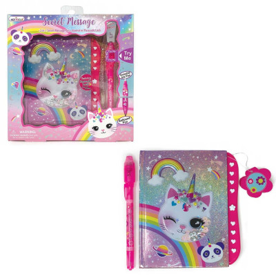 7019239 PAMIĘTNIK NOTES NA SZYFR + DŁUGOPIS UV KOTOROŻEC KOTEK