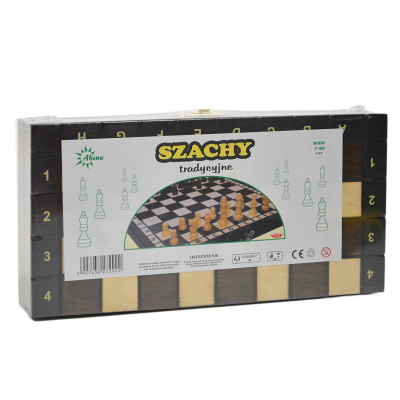 272922 SZACHY TRADYCYJNE DREWNIANE GRA LOGICZNA