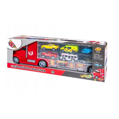 838805 CZERWONA CIĘŻARÓWKA WALIZKA SMILY PLAY