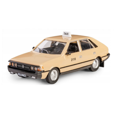 115835 METALOWY POJAZD POLONEZ BEŻOWY TAXI PRL MODEL 1:43 DAFFI