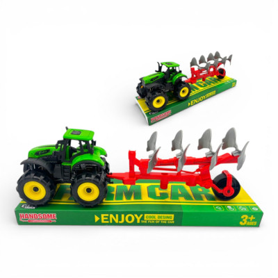 768449 TRAKTOR Z PŁUGIEM CIĄGNIK MASZYNA ROLNICZA