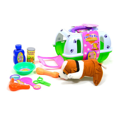 479845 MASKOTKA PIESEK PUPIL Z KLATKA TRANSPORTER + AKCESORIA