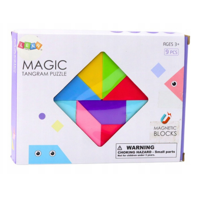 071778 UKŁADANKA MAGNETYCZNA KLOCKI TANGRAM MOZAIKA