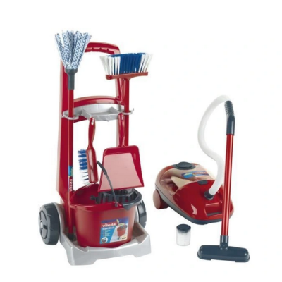 6742 WÓZEK DO SPRZĄTANIA + ODKURZACZ ZESTAW VILEDA MIOTŁA MOP