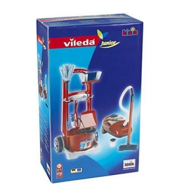 6742 WÓZEK DO SPRZĄTANIA + ODKURZACZ ZESTAW VILEDA MIOTŁA MOP