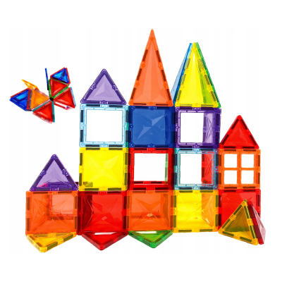 853815 KLOCKI MAGNETYCZNE BUDOWLANE KONSTRUKCYJNE 3D 34 EL HAPPY KIDDO