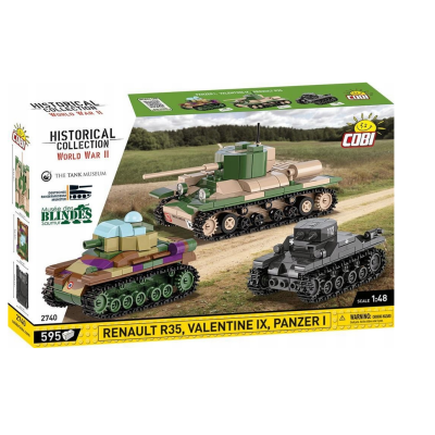 2740 COBI KLOCKI CZOŁG HISTORICAL COLLECTION RENAULT R35,VALENTINE IX