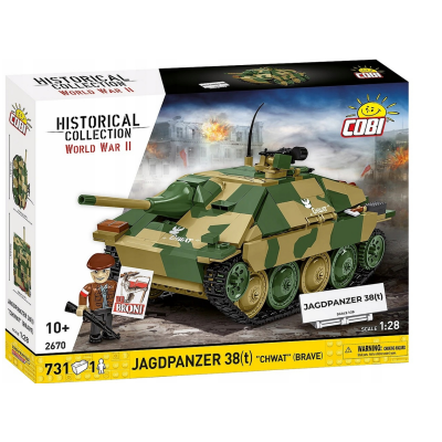 2670 COBI KLOCKI CZOŁG Niemiecki Niszczyciel Jagdpanzer 38(T) "Chwat" 731 el.
