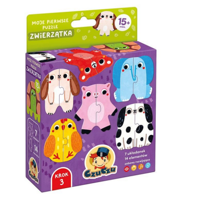 494140 CZUCZU PUZZLE ZWIERZĄTKA 14 EL 7 UKŁADANEK
