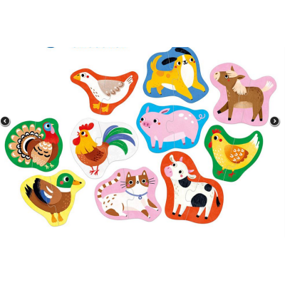 494157 CZUCZU PUZZLE ZWIERZĄTKA 20 EL 10 UKŁADANEK