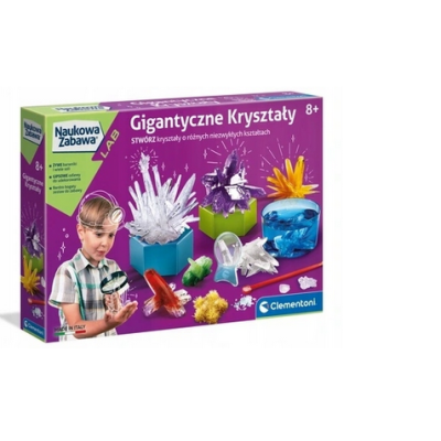 501069 NAUKOWA ZABAWA GIGANTYCZNE KRYSZTAŁY CLEMENTONI EKSPERYMENTY