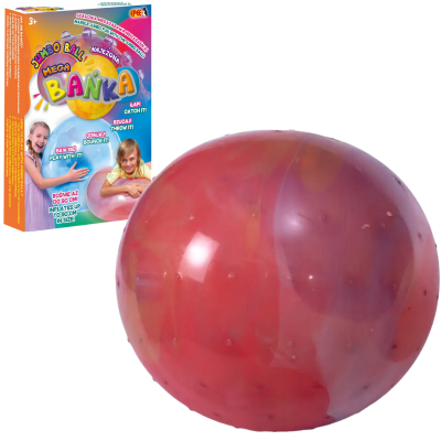 602664 PIŁKA MEGA BAŃKA BAŃKOPIŁKA NAJEŻONA CZERWONA EPEE