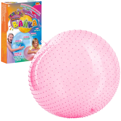 602633 PIŁKA MEGA BAŃKA BAŃKOPIŁKA NAJEŻONA RÓŻOWA EPEE