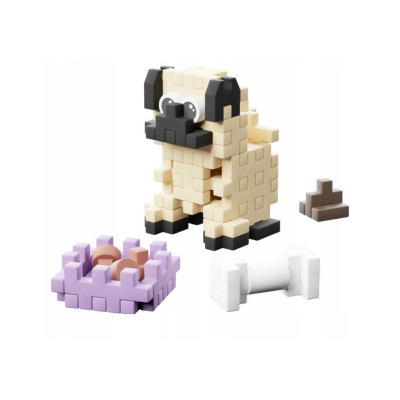 907849 MARIOINEX KLOCKI MINI WAFFLE POCKET PETS PIESEK MOPS