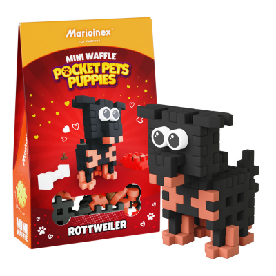 907900 MARIOINEX KLOCKI MINI WAFFLE POCKET PETS PIESEK ROTTWEILER