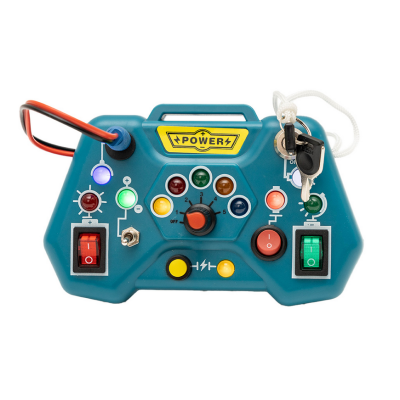 910817 TABLICA MANIPULACYJNA MONTESSORI Z DIODAMI LED PRZEŁĄCZNIKI ASKATO