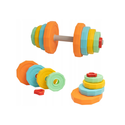 127293 KOLOROWY HANTEL DZIECIĘCY Z OBCIĄŻENIEM WODNYM DO ĆWICZEŃ ASKATO