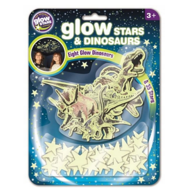 733120 NAKLEJKI ŚWIECĄCE W CIEMNOŚCI KOSMOS DINOZAURY GWIAZDY GLOW