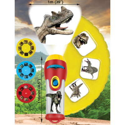 736602 LATARKA I PROJEKTOR 2W1 DINOZAURY SLAJDY