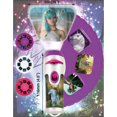 736626 LATARKA I PROJEKTOR 2W1 JEDNOROŻEC WRÓŻKI SLAJDY