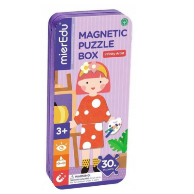000835 PODRÓŻNE PUZZLE MAGNETYCZNE UBIERANKA MODA PUSZKA 30EL