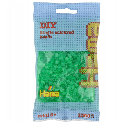 207-16 KORALIKI DO PRASOWANIA HAMA MIDI 1000 ZIELONY TRANSPARENTNY