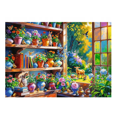37558 TREFL PUZZLE WIOSENNY PORANEK W ORANŻERII 500 EL