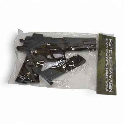 873973 PISTOLET NA KULKI CZARNY IMITACJA BRONI