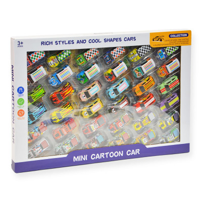 786654 METALOWE AUTKO WYŚCIGOWE RESORAKI 36 SZTUK