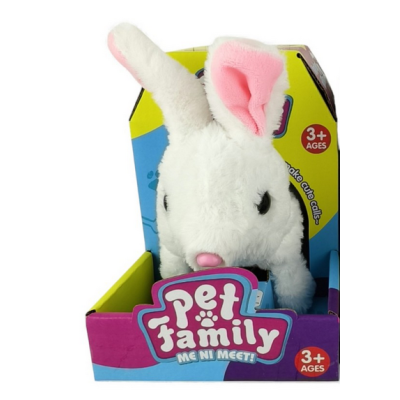 571911 INTERAKTYWNY KRÓLIK KRÓLICZEK NA BATERIE 2 KOLORY